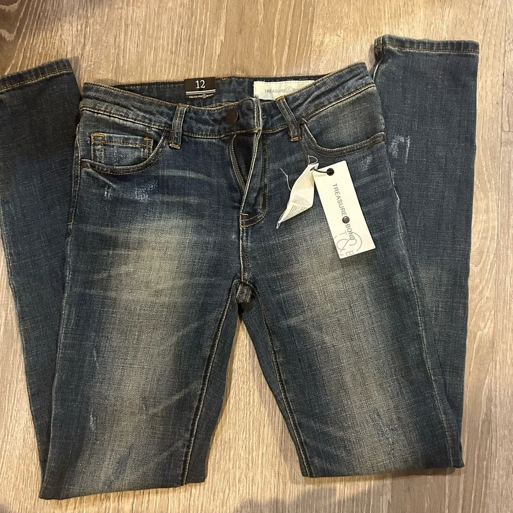 Treasure & Bond girls size 12 dark skinny jeans- NWT